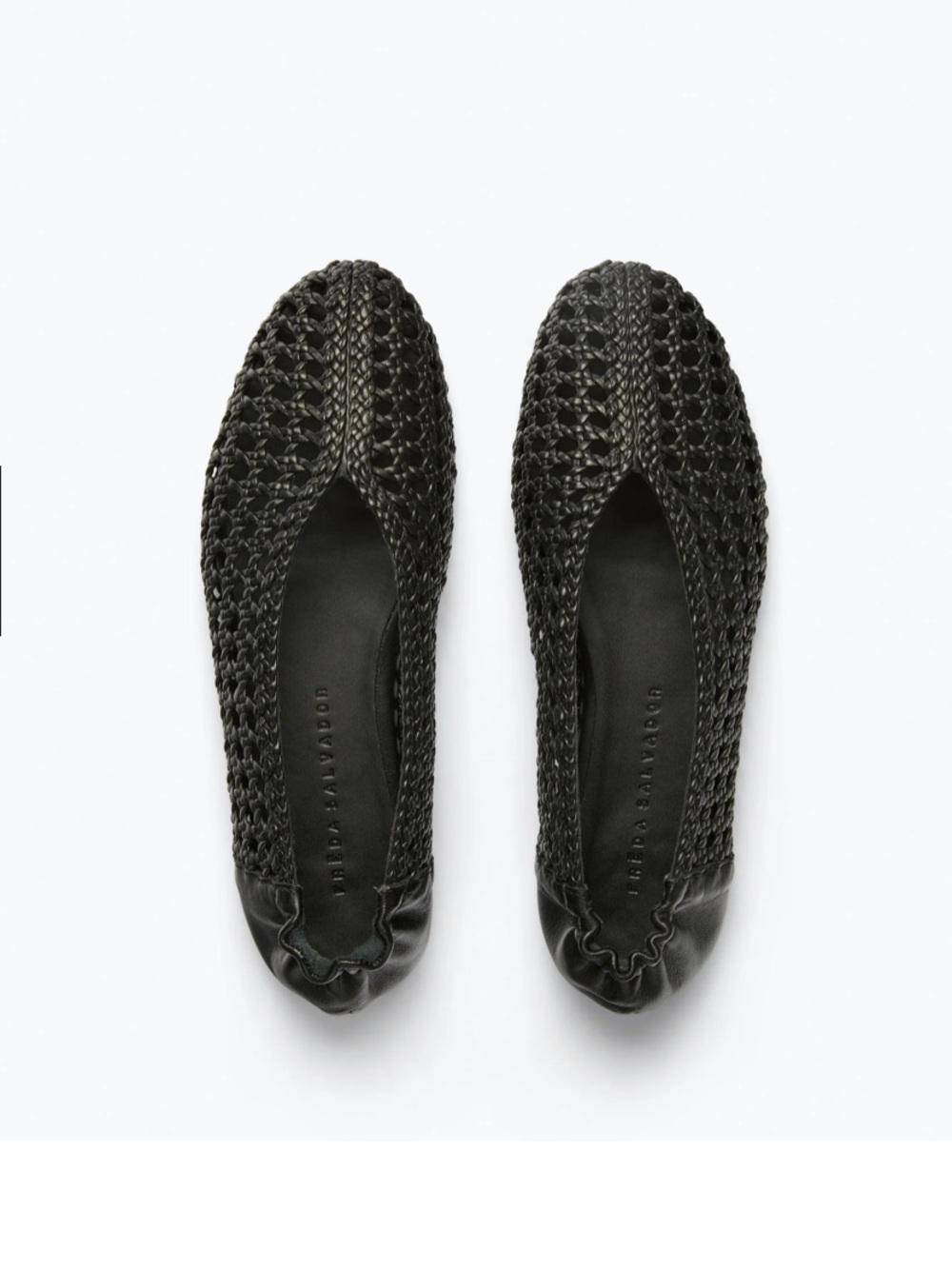 Freda Salvador Riley Open Weave Ballet Flat in Black Size 9